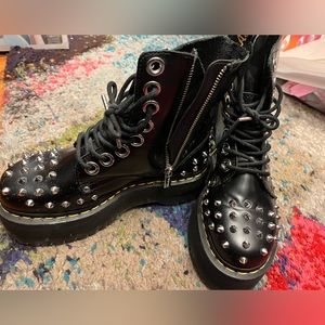 Dr Martens Jadon Max studded chunky flatform boots in black